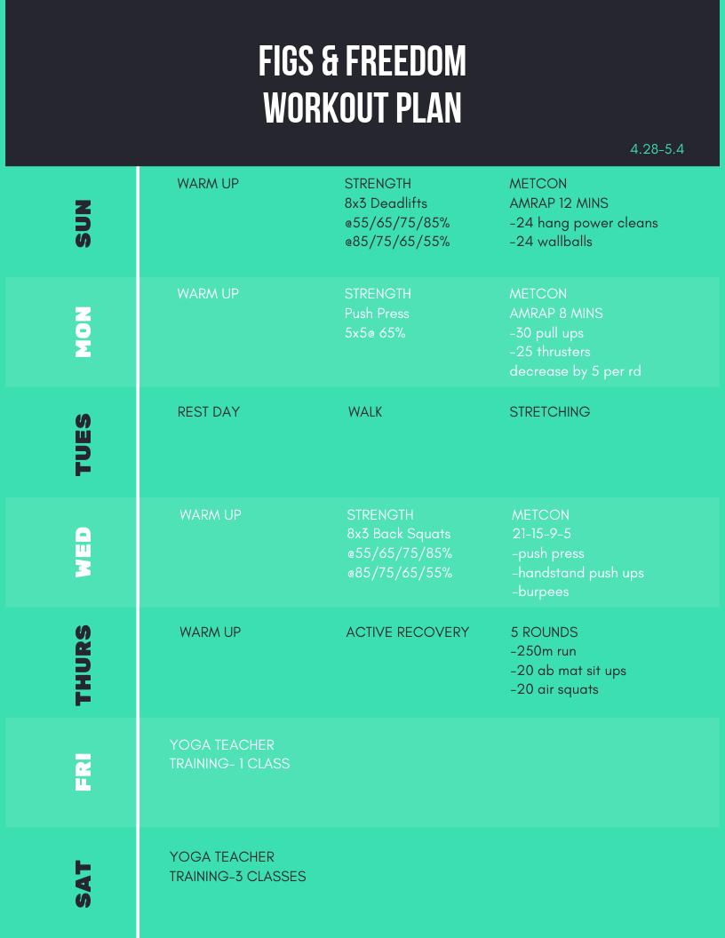 workout plan 4.28
