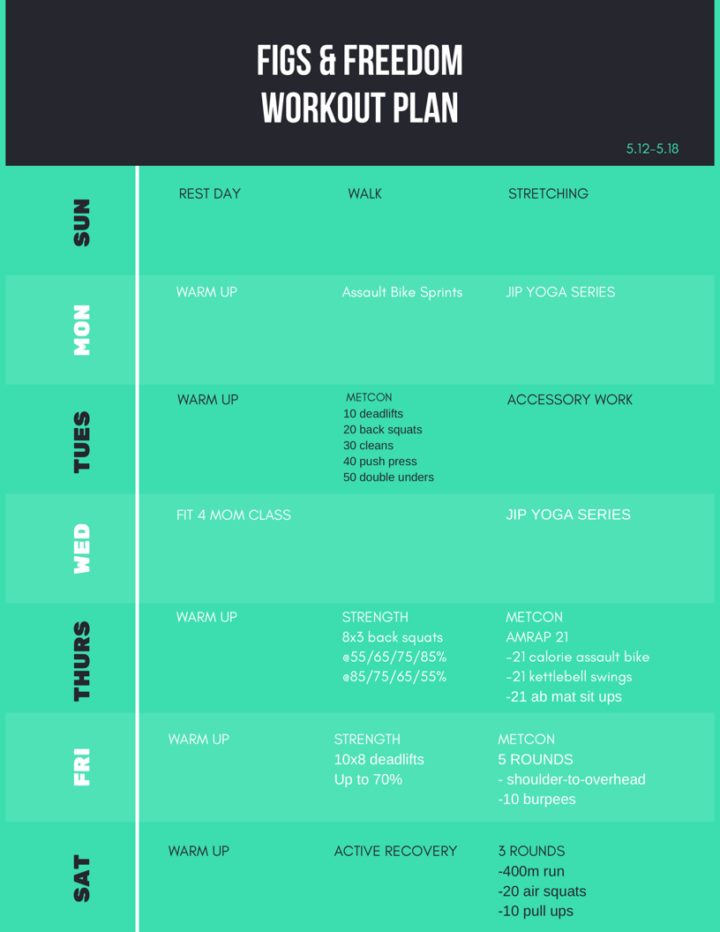 Garage CrossFit Workout Plan 5.12-5.18